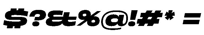 Superheat ExtraBoldItalic Instance Font OTHER CHARS