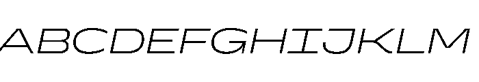 Superheat ExtraLightItalic Instance Font UPPERCASE