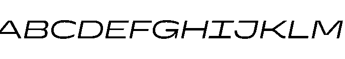Superheat LightItalic Instance Font UPPERCASE