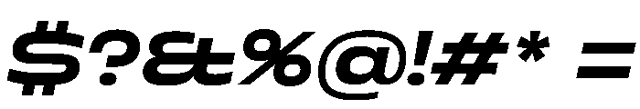 Superheat SemiBoldItalic Instance Font OTHER CHARS