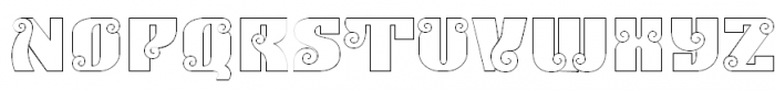 SuvenirRus Outline Font UPPERCASE