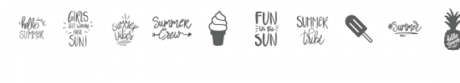 summer dingbat font Font LOWERCASE