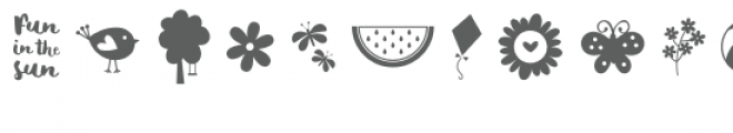 summer dingbats font Font UPPERCASE