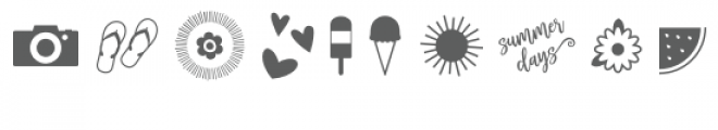 summer dingbats font Font LOWERCASE