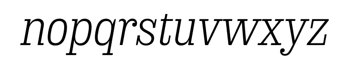 Sunday Clarendon Italic Font LOWERCASE
