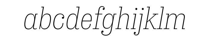 Sunday Clarendon Light Italic Font LOWERCASE