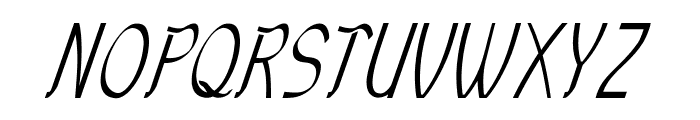 Sundowner-CondensedItalic Font UPPERCASE