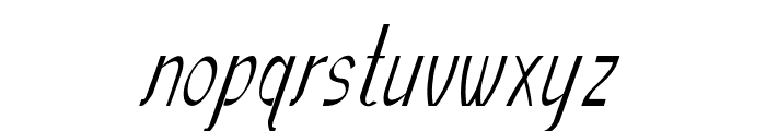 Sundowner-CondensedItalic Font LOWERCASE
