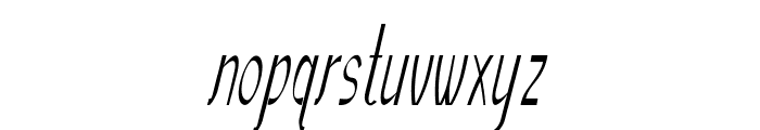 Sundowner-ExtracondensedItalic Font LOWERCASE