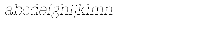 Suomi Slab Serif Thin Italic Font LOWERCASE