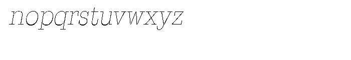 Suomi Slab Serif Thin Italic Font LOWERCASE