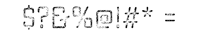 Sucrose Lo Res Four Font OTHER CHARS