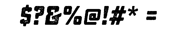 Sucrose Lo Res Slant Bold Two Font OTHER CHARS