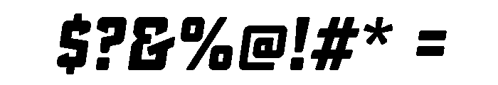 Sucrose Lo Res Slant Bold Font OTHER CHARS