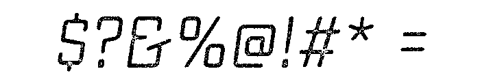 Sucrose Lo Res Slant Two Font OTHER CHARS