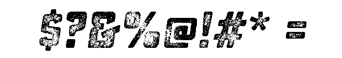 Sucrose Slant Bold Four Font OTHER CHARS