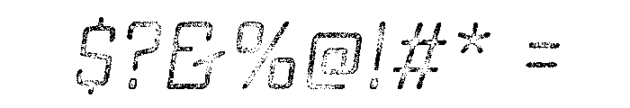 Sucrose Slant Four Font OTHER CHARS
