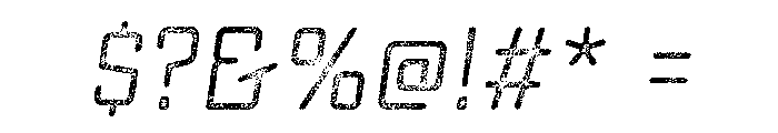 Sucrose Slant Three Font OTHER CHARS