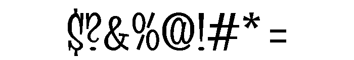 Suffer Bold Font OTHER CHARS
