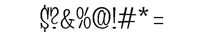 Suffer Regular Font OTHER CHARS