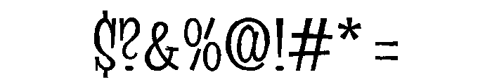 Suffer Rough Bold Font OTHER CHARS
