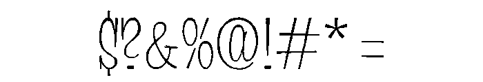 Suffer Rough Light Font OTHER CHARS