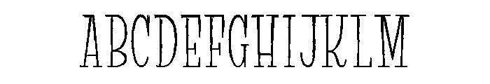Suffer Rough Light Font UPPERCASE