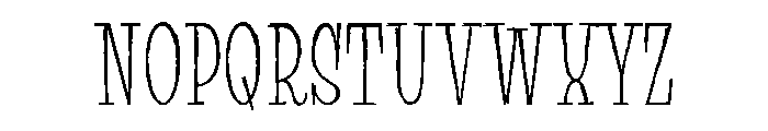 Suffer Rough Light Font UPPERCASE