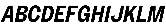 Sundry Condensed Bold Italic Font UPPERCASE