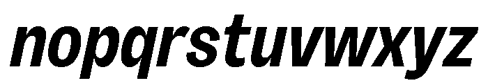 Sundry Condensed Bold Italic Font LOWERCASE