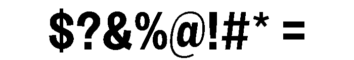 Sundry Condensed Bold Font OTHER CHARS