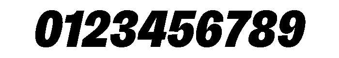 Sundry Condensed Heavy Italic Font OTHER CHARS