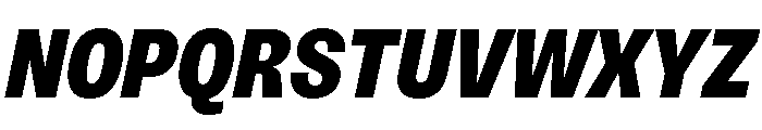 Sundry Condensed Heavy Italic Font UPPERCASE