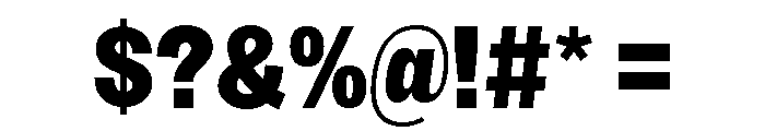 Sundry Condensed Heavy Font OTHER CHARS