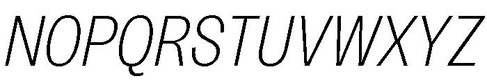 Sundry Condensed Light Italic Font UPPERCASE
