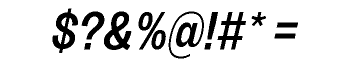 Sundry Condensed Medium Italic Font OTHER CHARS