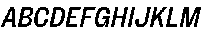 Sundry Condensed Medium Italic Font UPPERCASE