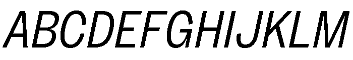 Sundry Condensed Regular Italic Font UPPERCASE