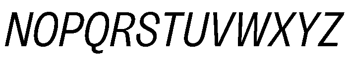 Sundry Condensed Regular Italic Font UPPERCASE