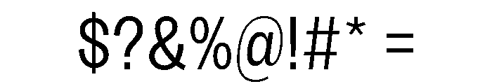 Sundry Condensed Regular Font OTHER CHARS