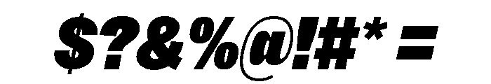 Sundry Condensed Super Black Italic Font OTHER CHARS