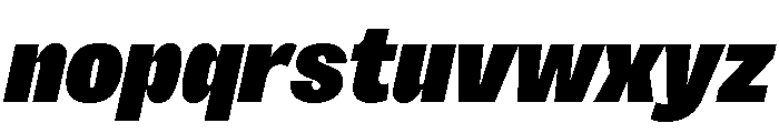 Sundry Condensed Super Black Italic Font LOWERCASE