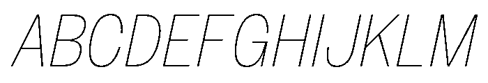 Sundry Condensed Thin Italic Font UPPERCASE