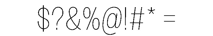 Sundry Condensed Thin Font OTHER CHARS