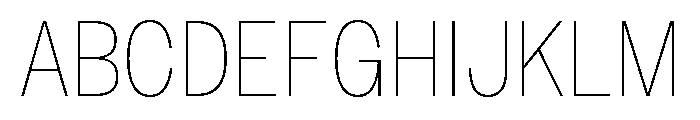Sundry Condensed Thin Font UPPERCASE