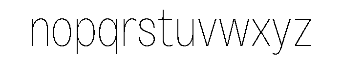 Sundry Condensed Thin Font LOWERCASE