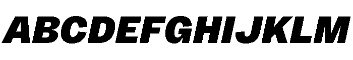 Sundry Heavy Italic Font UPPERCASE