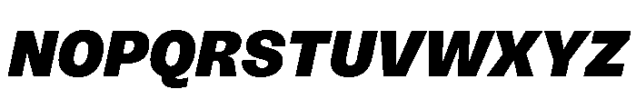 Sundry Heavy Italic Font UPPERCASE