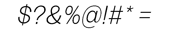 Sundry Light Italic Font OTHER CHARS