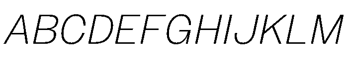 Sundry Light Italic Font UPPERCASE
